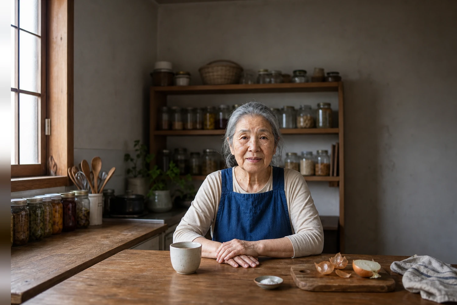 Hana Yoshida in her kitchen